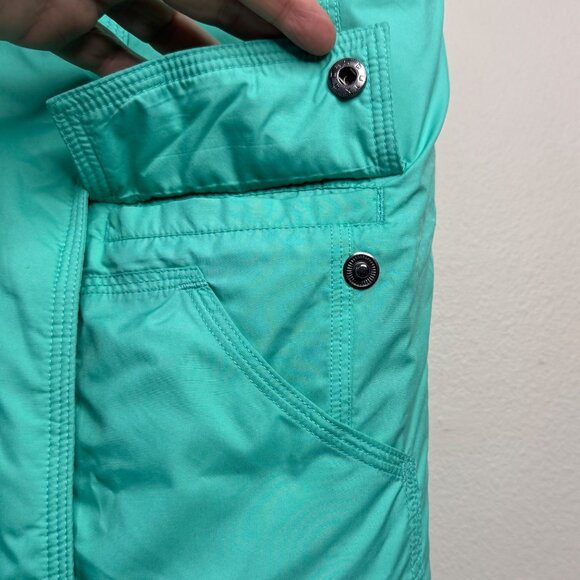 IVIVVA Lululemon Reversible Quilted Vest Girls 6 Teal Gray Snap Pockets - Picture 9 of 12